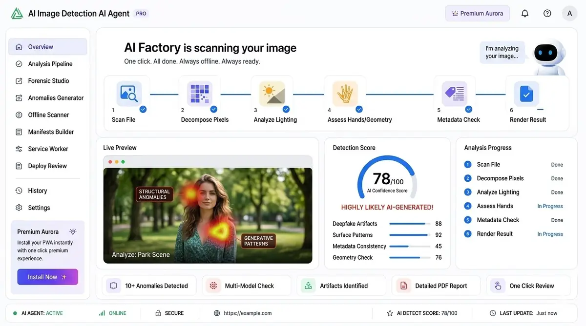AI product card generator dashboard software example